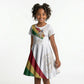 Order Of The Eastern Star Kid Short Sleeve Dress OES Elegant Floral Line Art Fraternal Symbolism
