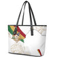 Order Of The Eastern Star Leather Tote Bag OES Elegant Floral Line Art Fraternal Symbolism