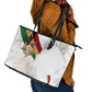 Order Of The Eastern Star Leather Tote Bag OES Elegant Floral Line Art Fraternal Symbolism