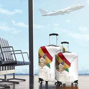 Order Of The Eastern Star Luggage Cover OES Elegant Floral Line Art Fraternal Symbolism