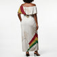 Order Of The Eastern Star Off Shoulder Maxi Dress OES Elegant Floral Line Art Fraternal Symbolism