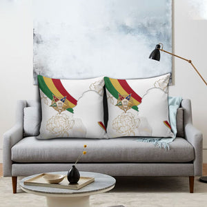 Order Of The Eastern Star Pillow Cover OES Elegant Floral Line Art Fraternal Symbolism