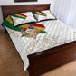 Order Of The Eastern Star Quilt Bed Set OES Elegant Floral Line Art Fraternal Symbolism