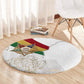 Order Of The Eastern Star Round Carpet OES Elegant Floral Line Art Fraternal Symbolism