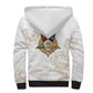 Order Of The Eastern Star Sherpa Hoodie OES Elegant Floral Line Art Fraternal Symbolism