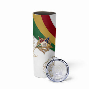 Order Of The Eastern Star Skinny Tumbler OES Elegant Floral Line Art Fraternal Symbolism