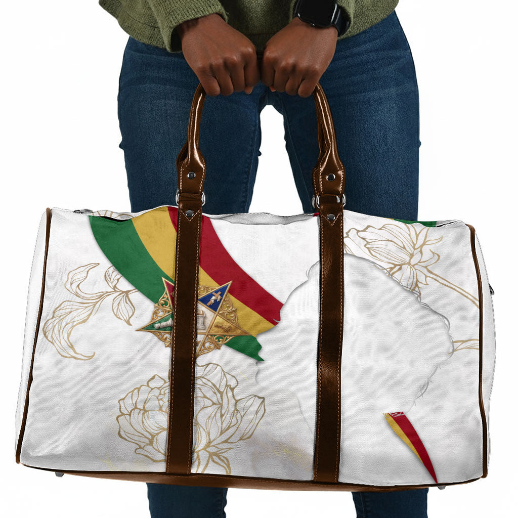 Order Of The Eastern Star Travel Bag OES Elegant Floral Line Art Fraternal Symbolism