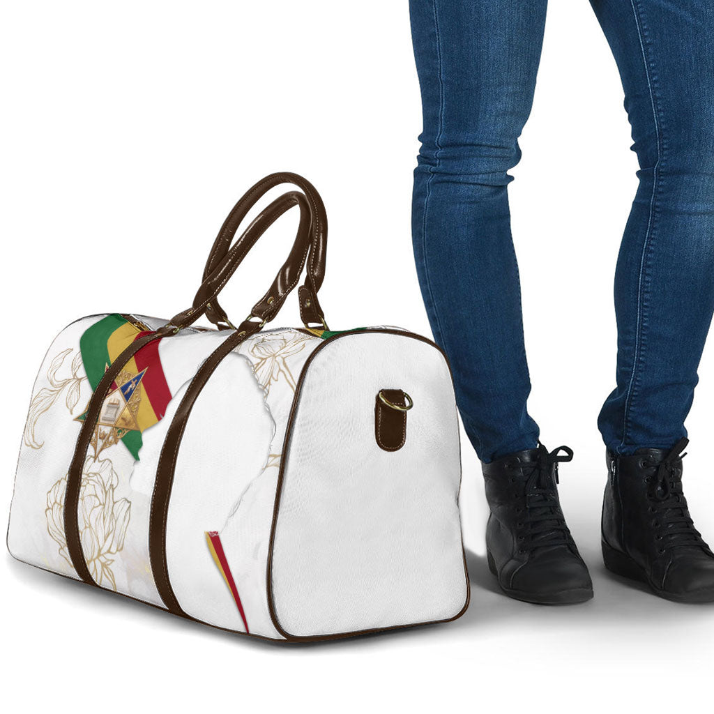 Order Of The Eastern Star Travel Bag OES Elegant Floral Line Art Fraternal Symbolism