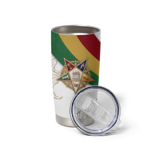 Order Of The Eastern Star Tumbler Cup OES Elegant Floral Line Art Fraternal Symbolism