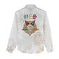Order Of The Eastern Star Women Casual Shirt OES Elegant Floral Line Art Fraternal Symbolism