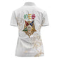 Order Of The Eastern Star Women Polo Shirt OES Elegant Floral Line Art Fraternal Symbolism