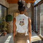 Order Of The Eastern Star Women Sleeveless Polo Shirt OES Elegant Floral Line Art Fraternal Symbolism