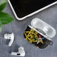 OES Order Of The Eastern Star AirPods Case Five Pointed Star Emblem On Black Marble Texture