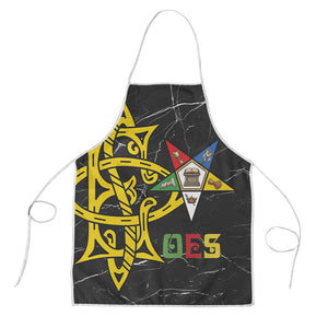 OES Order Of The Eastern Star Apron Five Pointed Star Emblem On Black Marble Texture