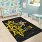 OES Order Of The Eastern Star Area Rug Five Pointed Star Emblem On Black Marble Texture