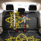 OES Order Of The Eastern Star Back Car Seat Cover Five Pointed Star Emblem On Black Marble Texture