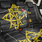 OES Order Of The Eastern Star Back Car Seat Cover Five Pointed Star Emblem On Black Marble Texture