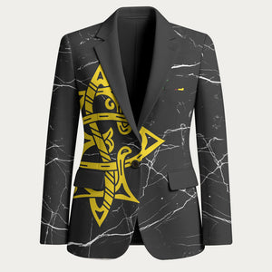 OES Order Of The Eastern Star Blazer Five Pointed Star Emblem On Black Marble Texture