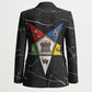 OES Order Of The Eastern Star Blazer Five Pointed Star Emblem On Black Marble Texture