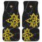 OES Order Of The Eastern Star Car Mats Five Pointed Star Emblem On Black Marble Texture