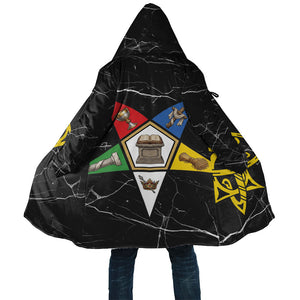 OES Order Of The Eastern Star Cloak Five Pointed Star Emblem On Black Marble Texture