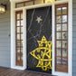 OES Order Of The Eastern Star Door Cover Five Pointed Star Emblem On Black Marble Texture