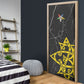 OES Order Of The Eastern Star Door Cover Five Pointed Star Emblem On Black Marble Texture
