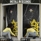 OES Order Of The Eastern Star Door Cover Five Pointed Star Emblem On Black Marble Texture