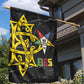 OES Order Of The Eastern Star Garden Flag Five Pointed Star Emblem On Black Marble Texture