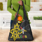 OES Order Of The Eastern Star Grocery Bag Five Pointed Star Emblem On Black Marble Texture
