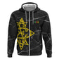 OES Order Of The Eastern Star Hoodie Five Pointed Star Emblem On Black Marble Texture