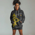 OES Order Of The Eastern Star Hoodie Dress Five Pointed Star Emblem On Black Marble Texture
