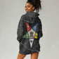 OES Order Of The Eastern Star Hoodie Dress Five Pointed Star Emblem On Black Marble Texture