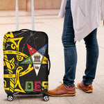OES Order Of The Eastern Star Luggage Cover Five Pointed Star Emblem On Black Marble Texture