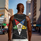 OES Order Of The Eastern Star Men Tank Top Five Pointed Star Emblem On Black Marble Texture