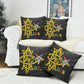 OES Order Of The Eastern Star Pillow Cover Five Pointed Star Emblem On Black Marble Texture