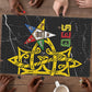 OES Order Of The Eastern Star Puzzle Five Pointed Star Emblem On Black Marble Texture