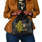 OES Order Of The Eastern Star Shoulder Handbag Five Pointed Star Emblem On Black Marble Texture