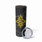OES Order Of The Eastern Star Skinny Tumbler Five Pointed Star Emblem On Black Marble Texture