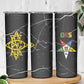 OES Order Of The Eastern Star Skinny Tumbler Five Pointed Star Emblem On Black Marble Texture