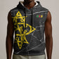 OES Order Of The Eastern Star Sleeveless Hoodie Five Pointed Star Emblem On Black Marble Texture