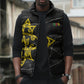 OES Order Of The Eastern Star Sleeveless Puffer Jacket Five Pointed Star Emblem On Black Marble Texture
