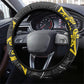 OES Order Of The Eastern Star Steering Wheel Cover Five Pointed Star Emblem On Black Marble Texture