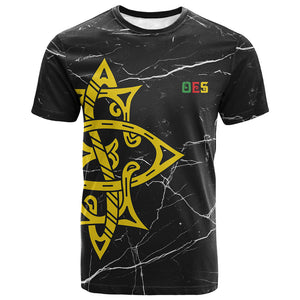 OES Order Of The Eastern Star T shirt Five Pointed Star Emblem On Black Marble Texture