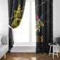OES Order Of The Eastern Star Window Curtain Five Pointed Star Emblem On Black Marble Texture
