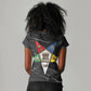 OES Order Of The Eastern Star Women V-Neck T-Shirt Five Pointed Star Emblem On Black Marble Texture