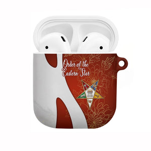 OES Order Of The Eastern Star AirPods Case Five Pointed Star Emblem With Gold Floral Art
