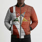 OES Order Of The Eastern Star Bomber Puffer Jacket Five Pointed Star Emblem With Gold Floral Art