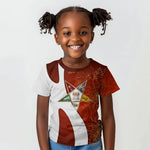 OES Order Of The Eastern Star Kid T shirt Five Pointed Star Emblem With Gold Floral Art