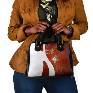 OES Order Of The Eastern Star Shoulder Handbag Five Pointed Star Emblem With Gold Floral Art